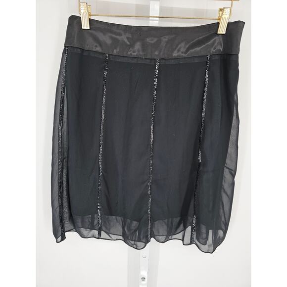 Georgiou Studio Women's Black KFormal Sequins Polyester Skirt Size 8 - Picture 1 of 5